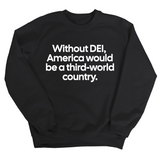 Without DEI, America Would Be a Third-World Country Unisex Sweatshirt-Sweatshirt-The Original God Ain't Petty But I Am
