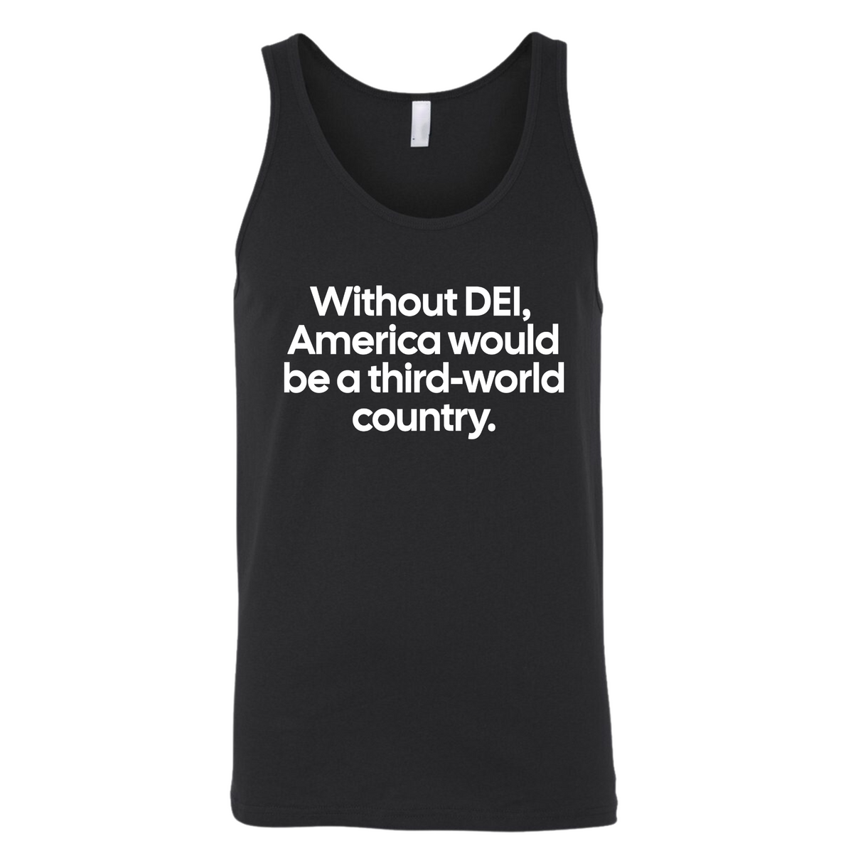 Without DEI, America Would Be a Third-World Country Unisex Tank Top-T-Shirt-The Original God Ain't Petty But I Am