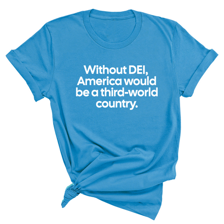 Without DEI, America Would Be a Third-World Country Unisex Tee-T-Shirt-The Original God Ain't Petty But I Am