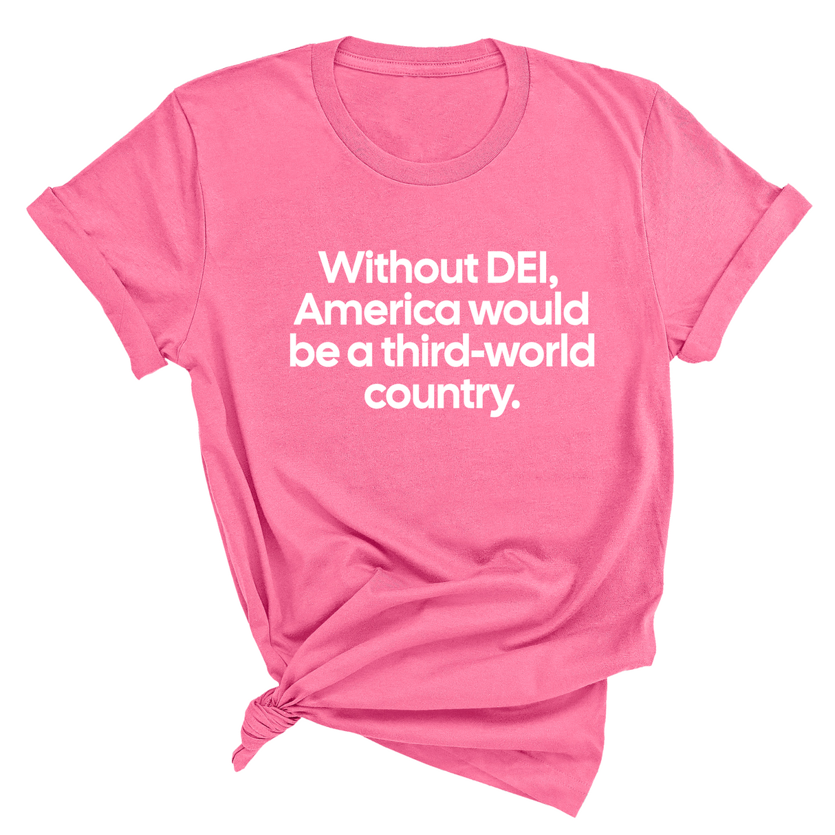 Without DEI, America Would Be a Third-World Country Unisex Tee-T-Shirt-The Original God Ain't Petty But I Am
