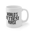 World's Pettiest Nurse Mug 11oz (White & Black)-Mug-The Original God Ain't Petty But I Am