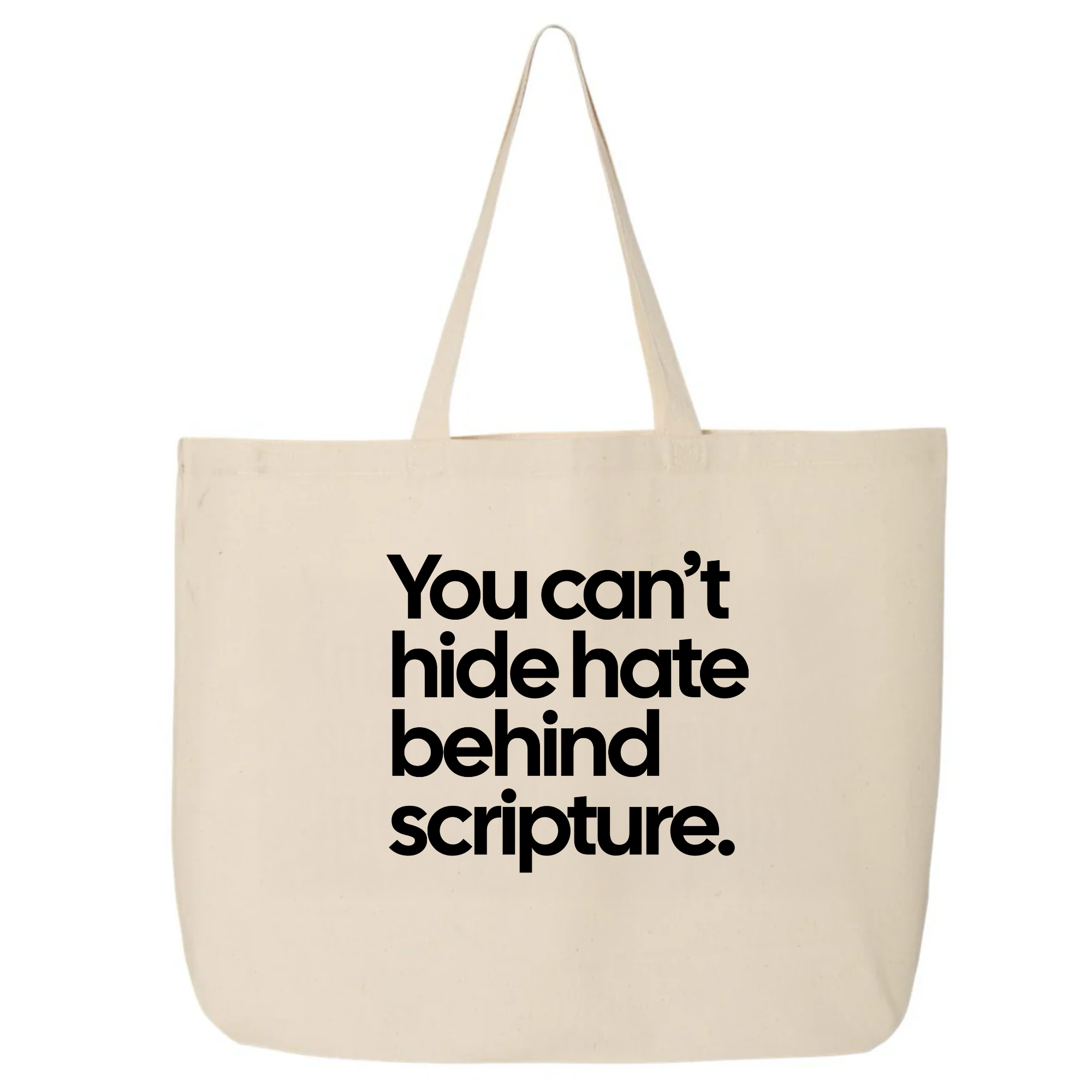 You Can’t Hide Hate Behind Scripture (Tote Bag)-Tote Bag-The Original God Ain't Petty But I Am
