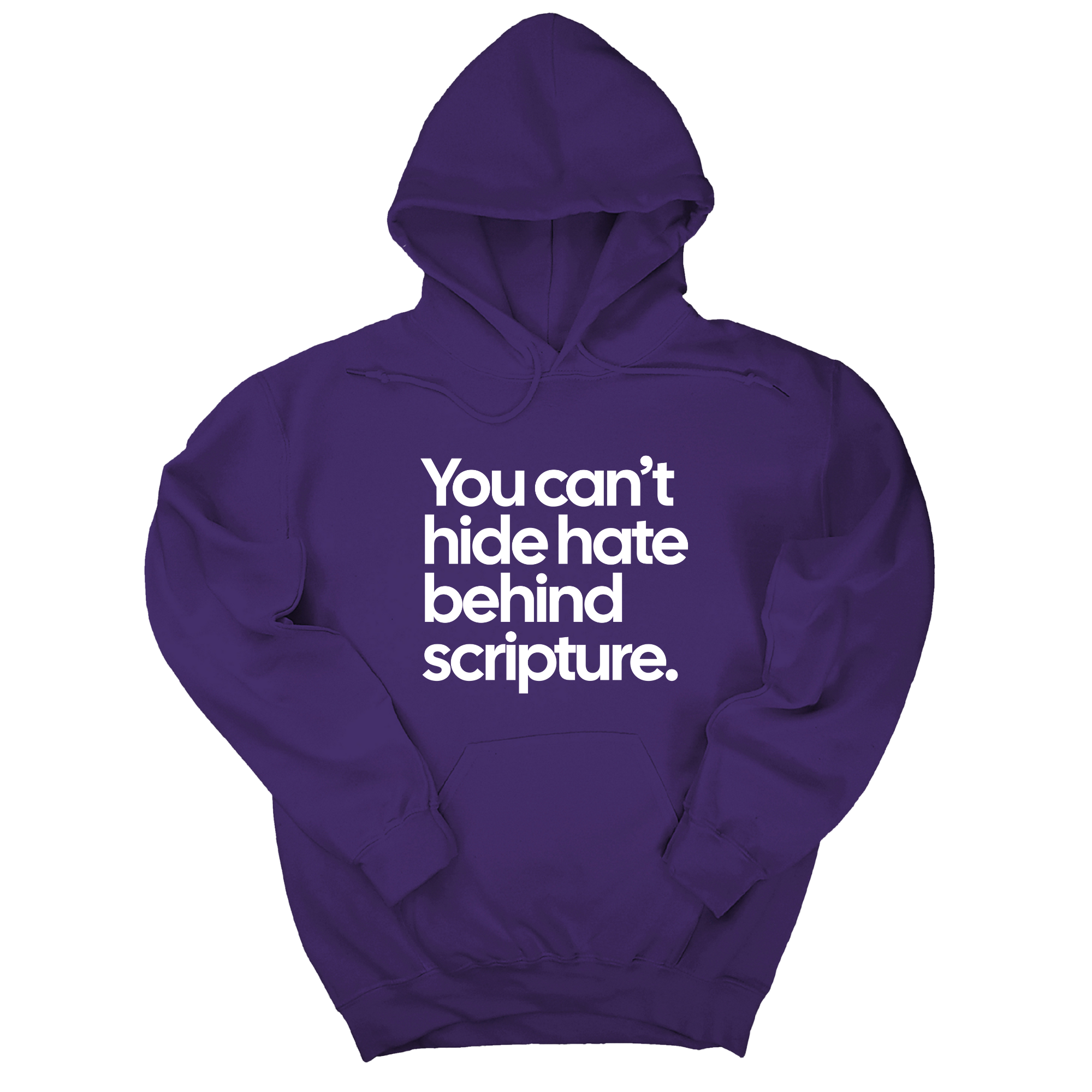 You Can’t Hide Hate Behind Scripture Unisex Hoodie-Hoodie-The Original God Ain't Petty But I Am