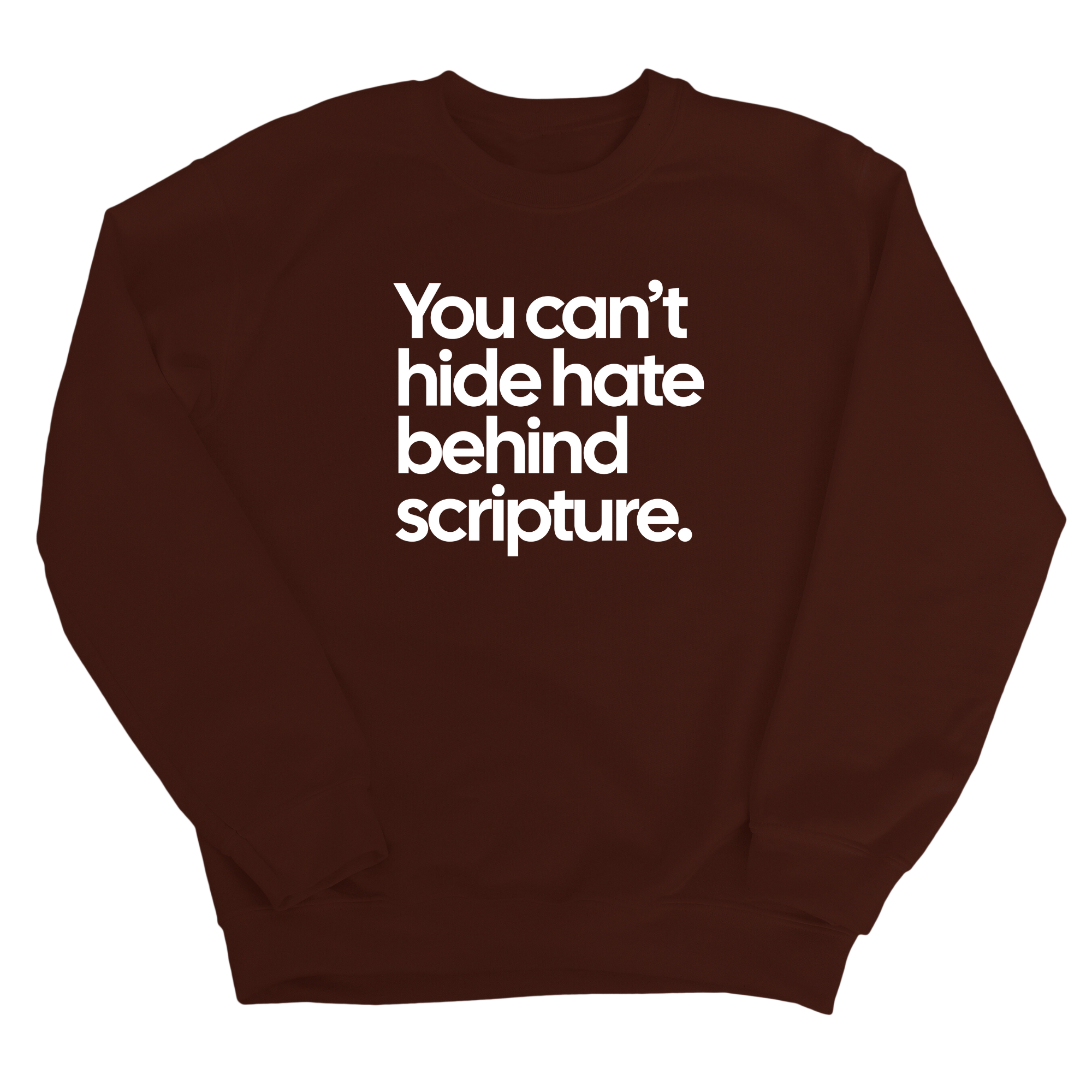 You Can’t Hide Hate Behind Scripture Unisex Sweatshirt-Sweatshirt-The Original God Ain't Petty But I Am