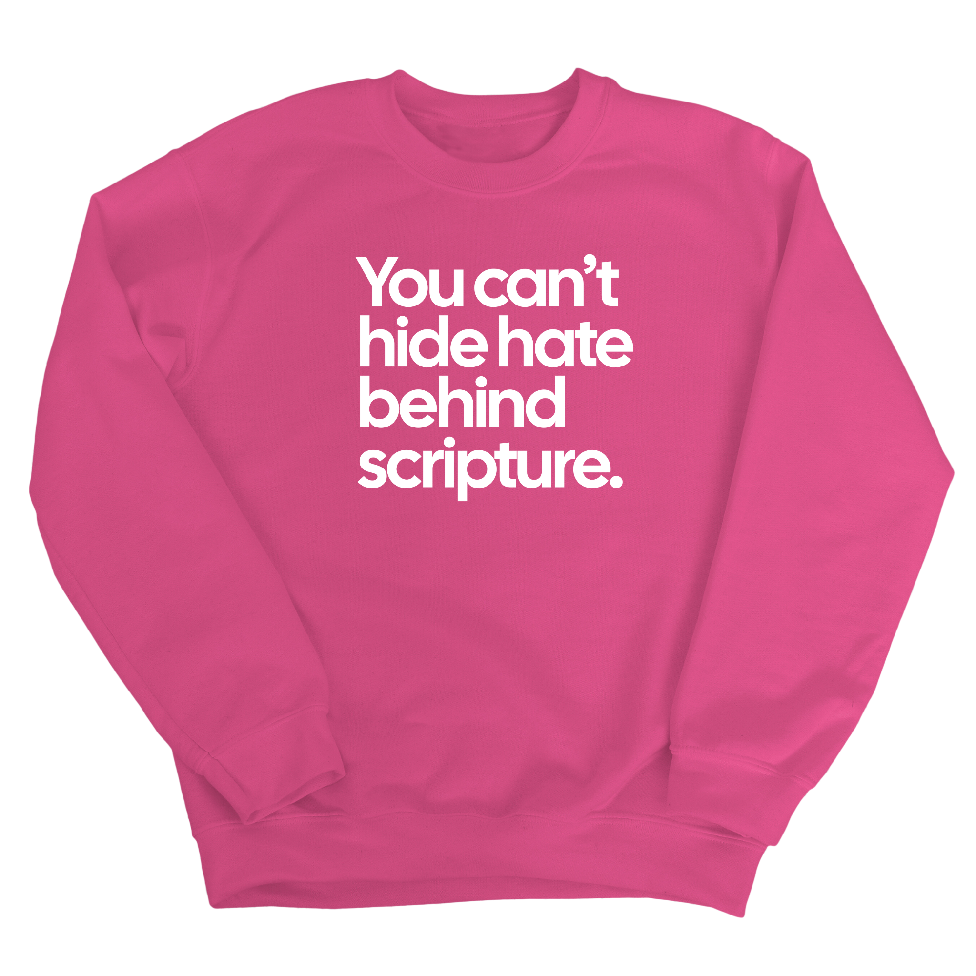 You Can’t Hide Hate Behind Scripture Unisex Sweatshirt-Sweatshirt-The Original God Ain't Petty But I Am