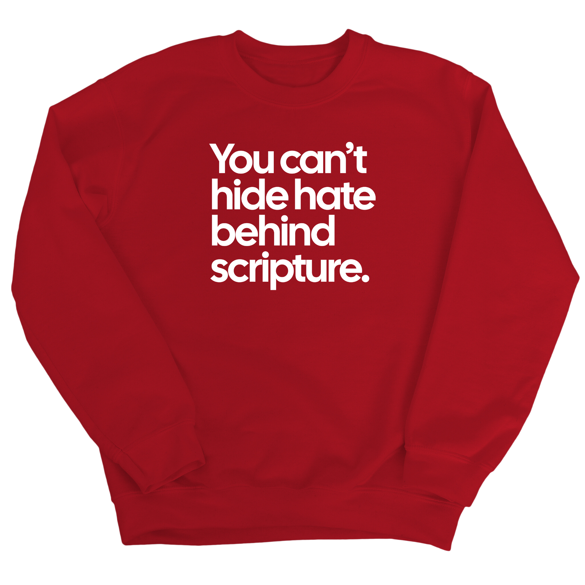 You Can’t Hide Hate Behind Scripture Unisex Sweatshirt-Sweatshirt-The Original God Ain't Petty But I Am