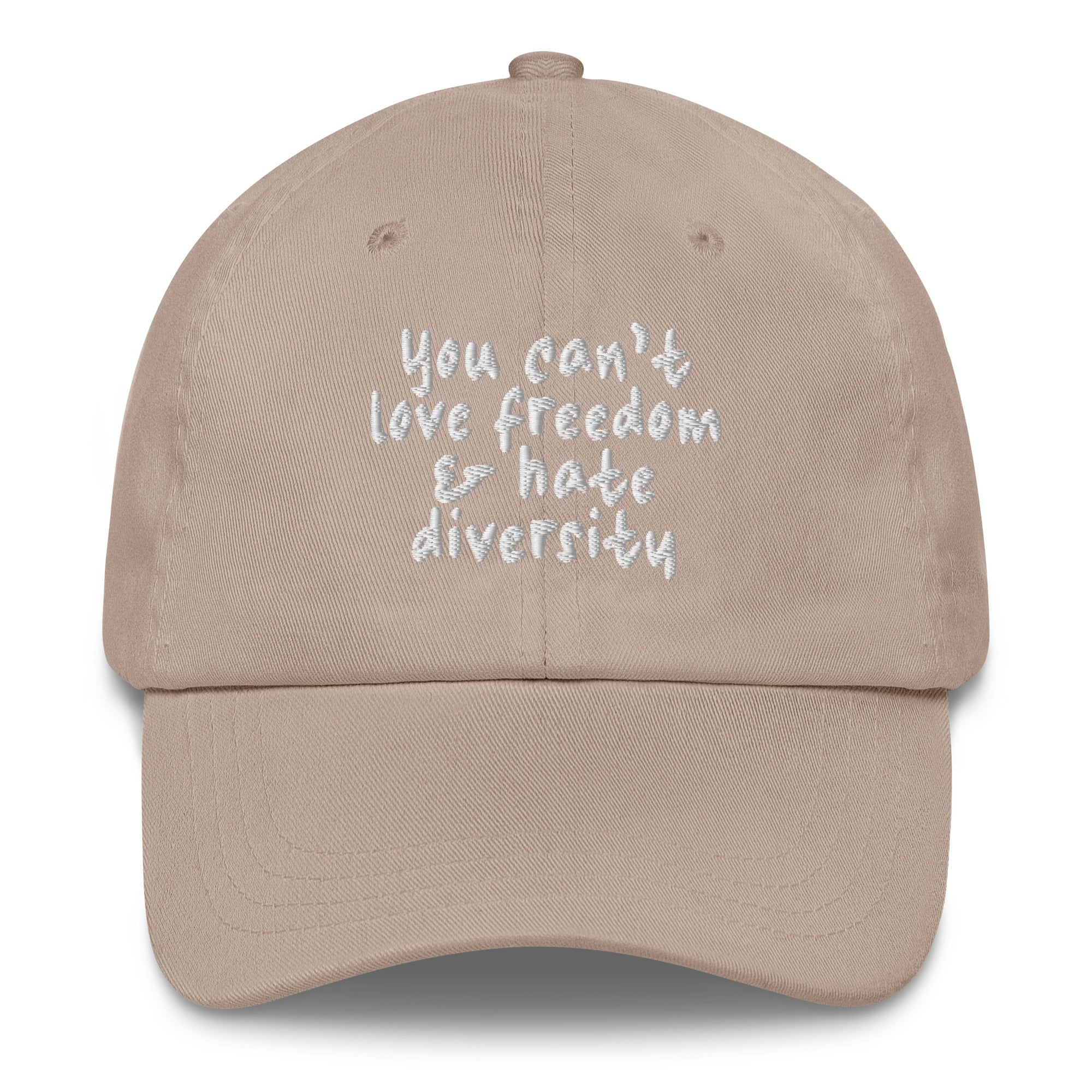 You Can't Love Freedom and Hate Diversity Dad hat-The Original God Ain't Petty But I Am