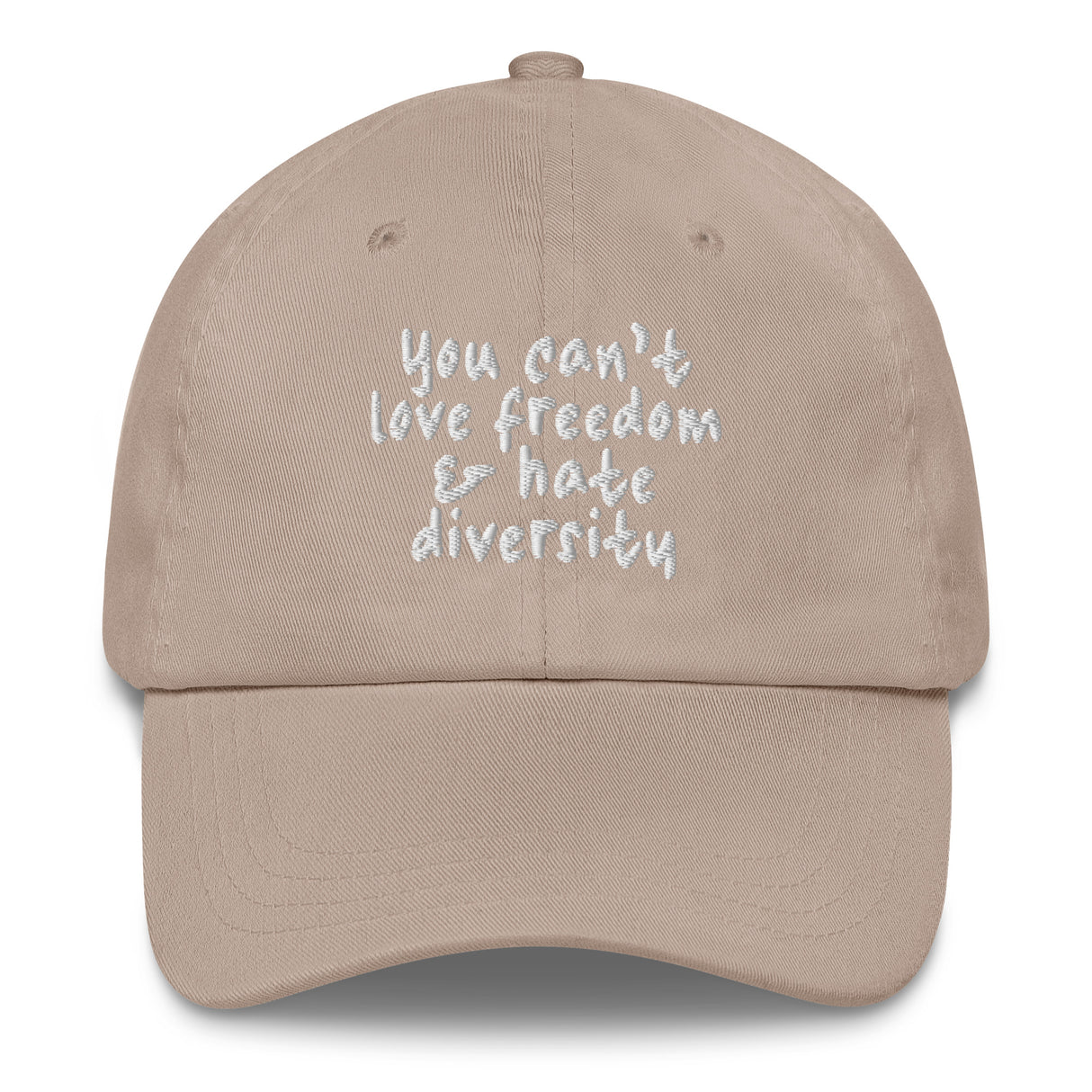 You Can't Love Freedom and Hate Diversity Dad hat-The Original God Ain't Petty But I Am