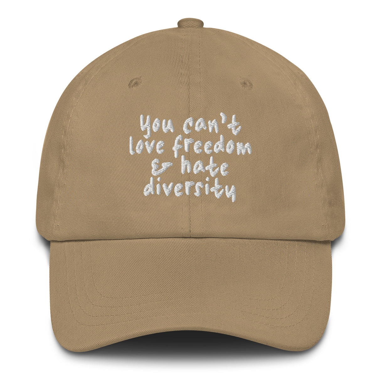 You Can't Love Freedom and Hate Diversity Dad hat-The Original God Ain't Petty But I Am