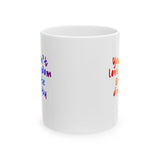 You Can't Love Freedom and Hate Diversity Mug 11oz (White & Rainbow)-Mug-The Original God Ain't Petty But I Am