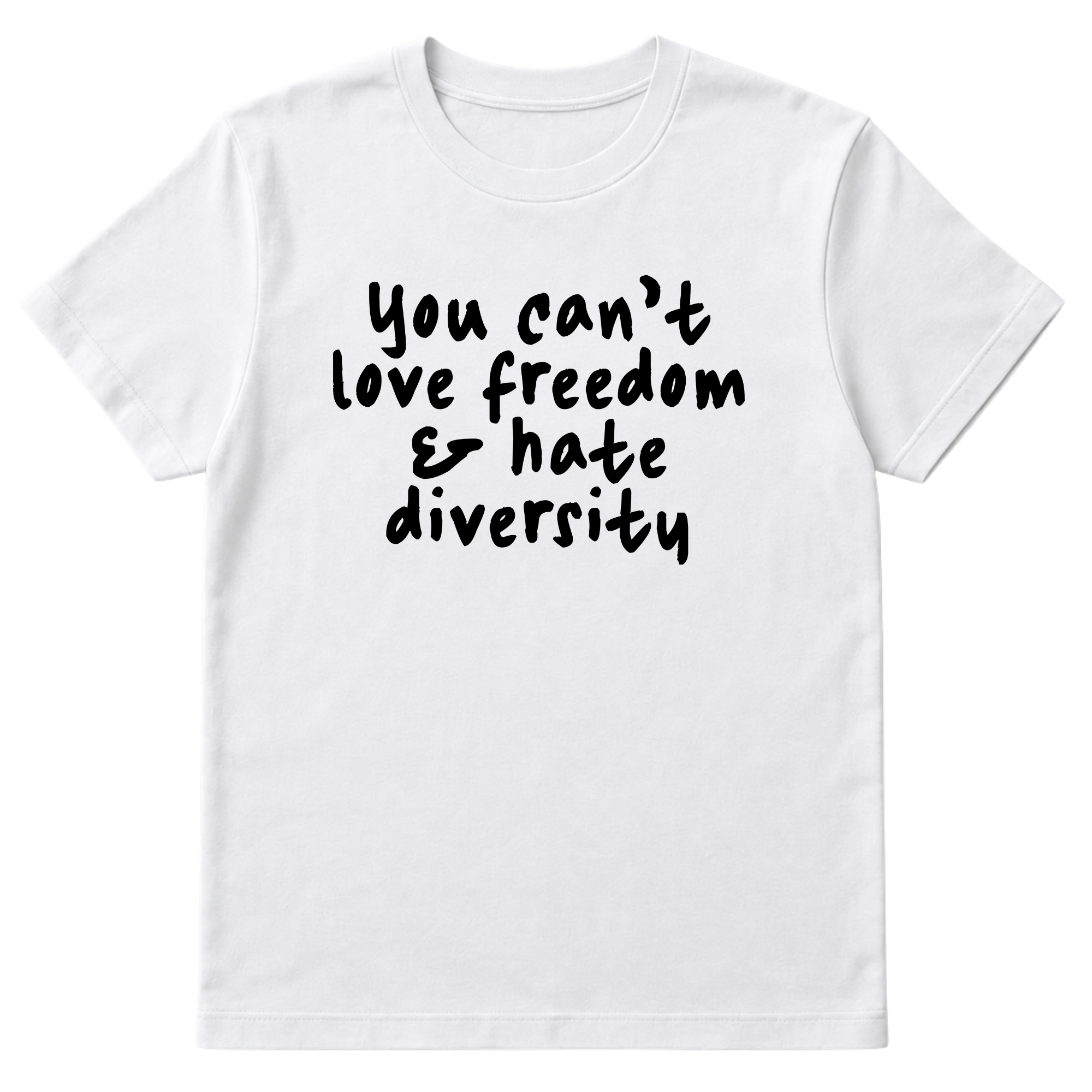 You Can’t Love Freedom and Hate Diversity Unisex Tee-T-Shirt-The Original God Ain't Petty But I Am