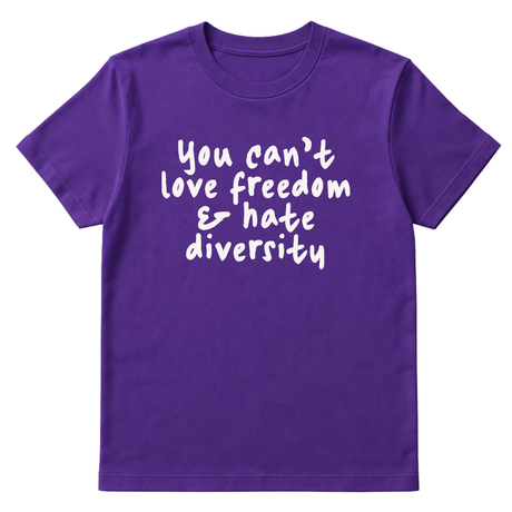You Can’t Love Freedom and Hate Diversity Unisex Tee-T-Shirt-The Original God Ain't Petty But I Am