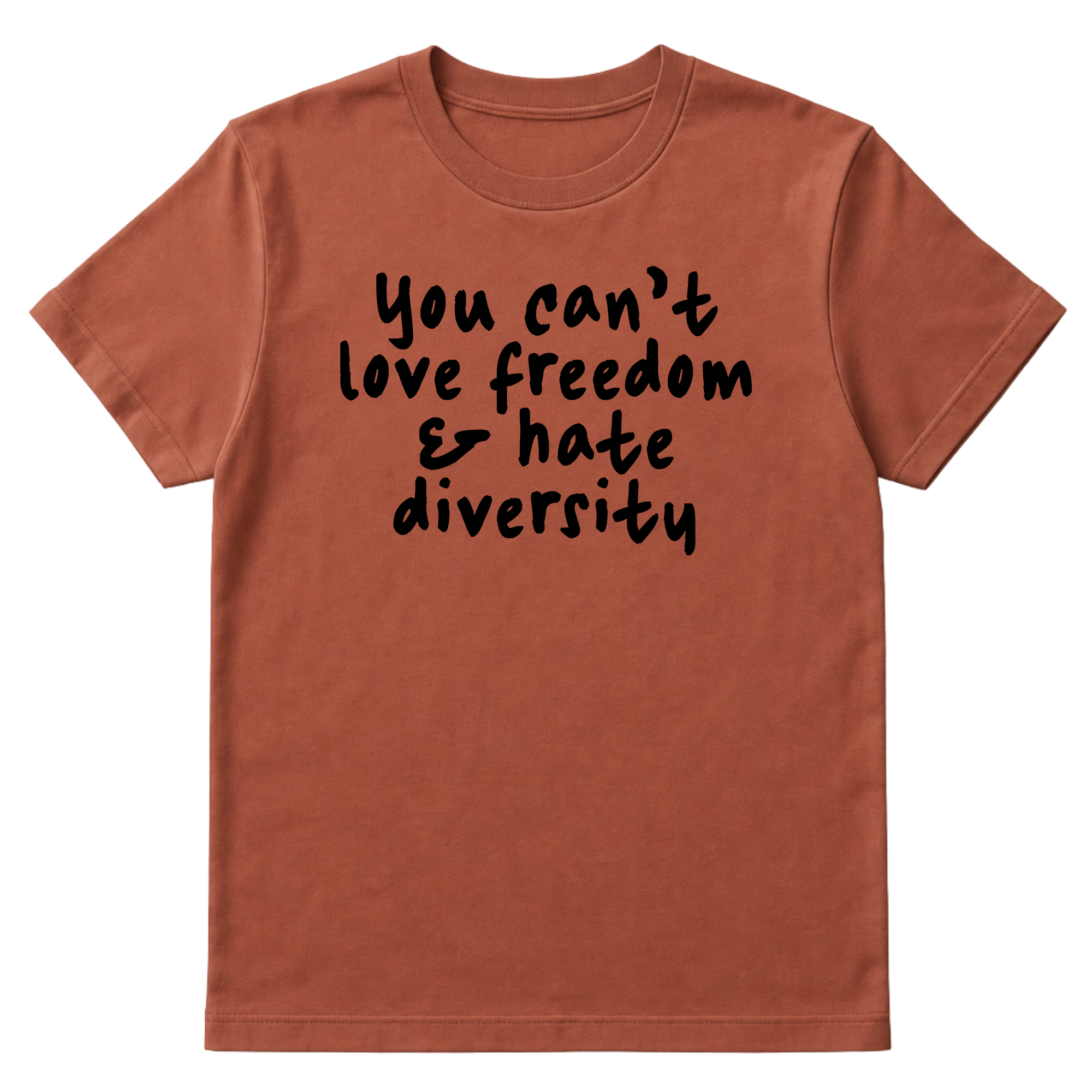 You Can’t Love Freedom and Hate Diversity Unisex Tee-T-Shirt-The Original God Ain't Petty But I Am