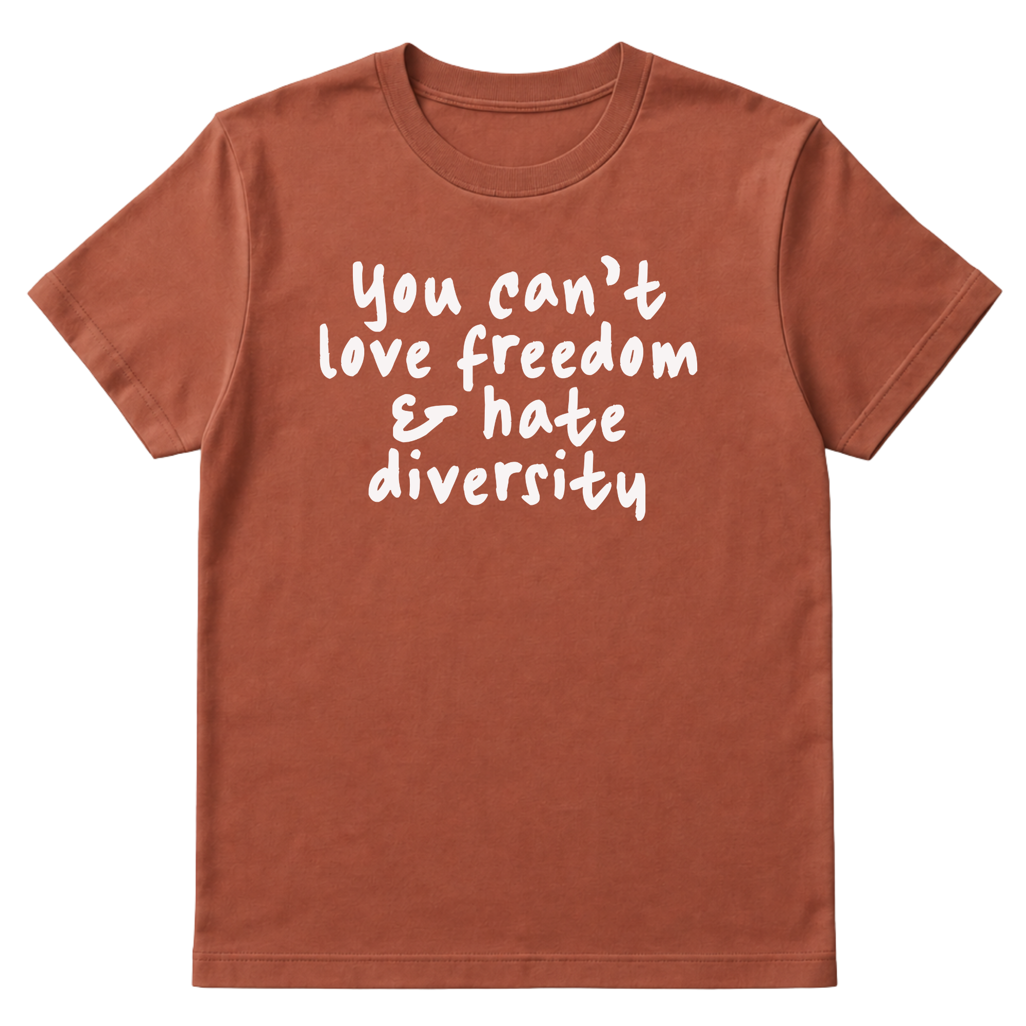 You Can’t Love Freedom and Hate Diversity Unisex Tee-T-Shirt-The Original God Ain't Petty But I Am
