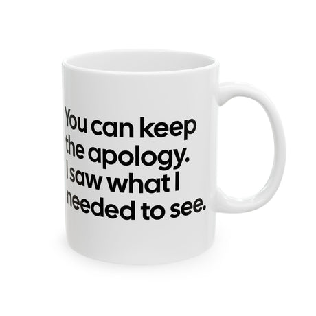 You can keep the apology. I saw what I needed to see Mug 11oz (White & Black)-Mug-The Original God Ain't Petty But I Am