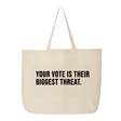 Your vote is their biggest threat Tote bag-Tote Bag-The Original God Ain't Petty But I Am