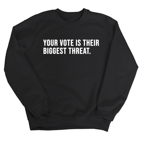 Your vote is their biggest threat Unisex Sweatshirt-Sweatshirt-The Original God Ain't Petty But I Am