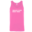Your vote is their biggest threat Unisex Tank Top-T-Shirt-The Original God Ain't Petty But I Am