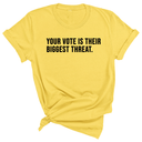 Your vote is their biggest threat Unisex Tee-T-Shirt-The Original God Ain't Petty But I Am