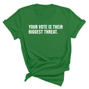 Your vote is their biggest threat Unisex Tee-T-Shirt-The Original God Ain't Petty But I Am