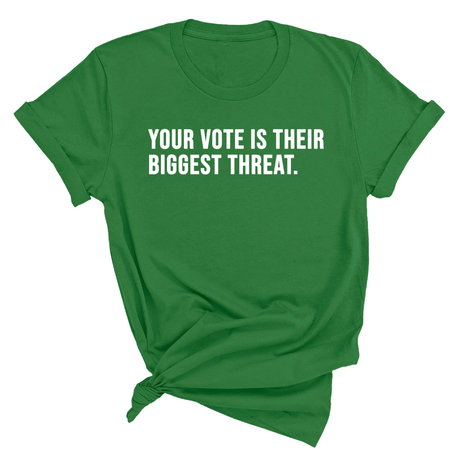 Your vote is their biggest threat Unisex Tee-T-Shirt-The Original God Ain't Petty But I Am