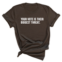 Your vote is their biggest threat Unisex Tee-T-Shirt-The Original God Ain't Petty But I Am