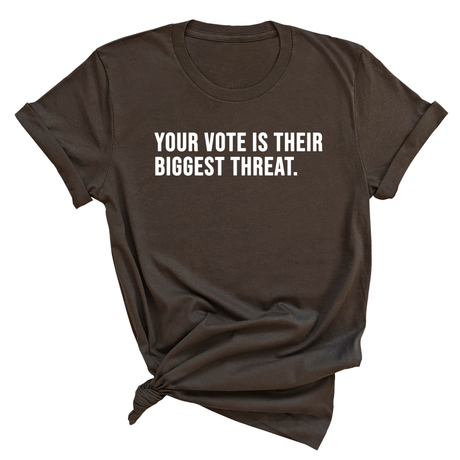 Your vote is their biggest threat Unisex Tee-T-Shirt-The Original God Ain't Petty But I Am