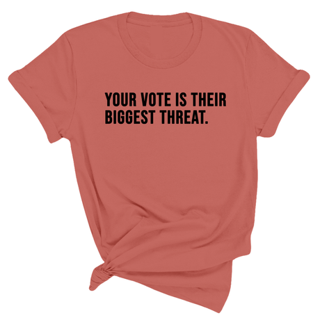 Your vote is their biggest threat Unisex Tee-T-Shirt-The Original God Ain't Petty But I Am