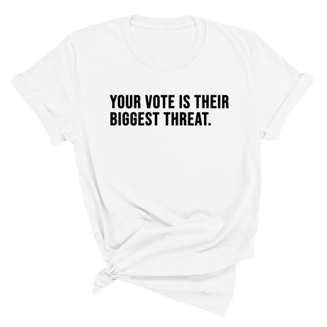 Your vote is their biggest threat Unisex Tee-T-Shirt-The Original God Ain't Petty But I Am