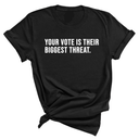 Your vote is their biggest threat Unisex Tee-T-Shirt-The Original God Ain't Petty But I Am
