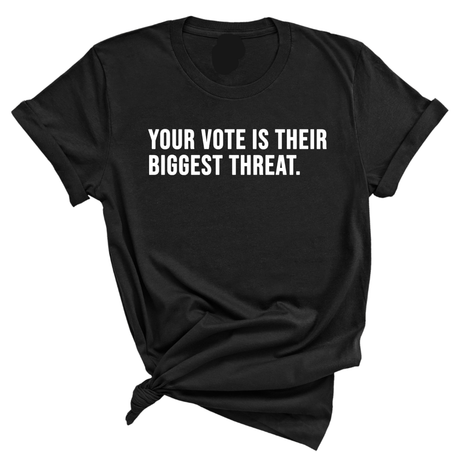 Your vote is their biggest threat Unisex Tee-T-Shirt-The Original God Ain't Petty But I Am