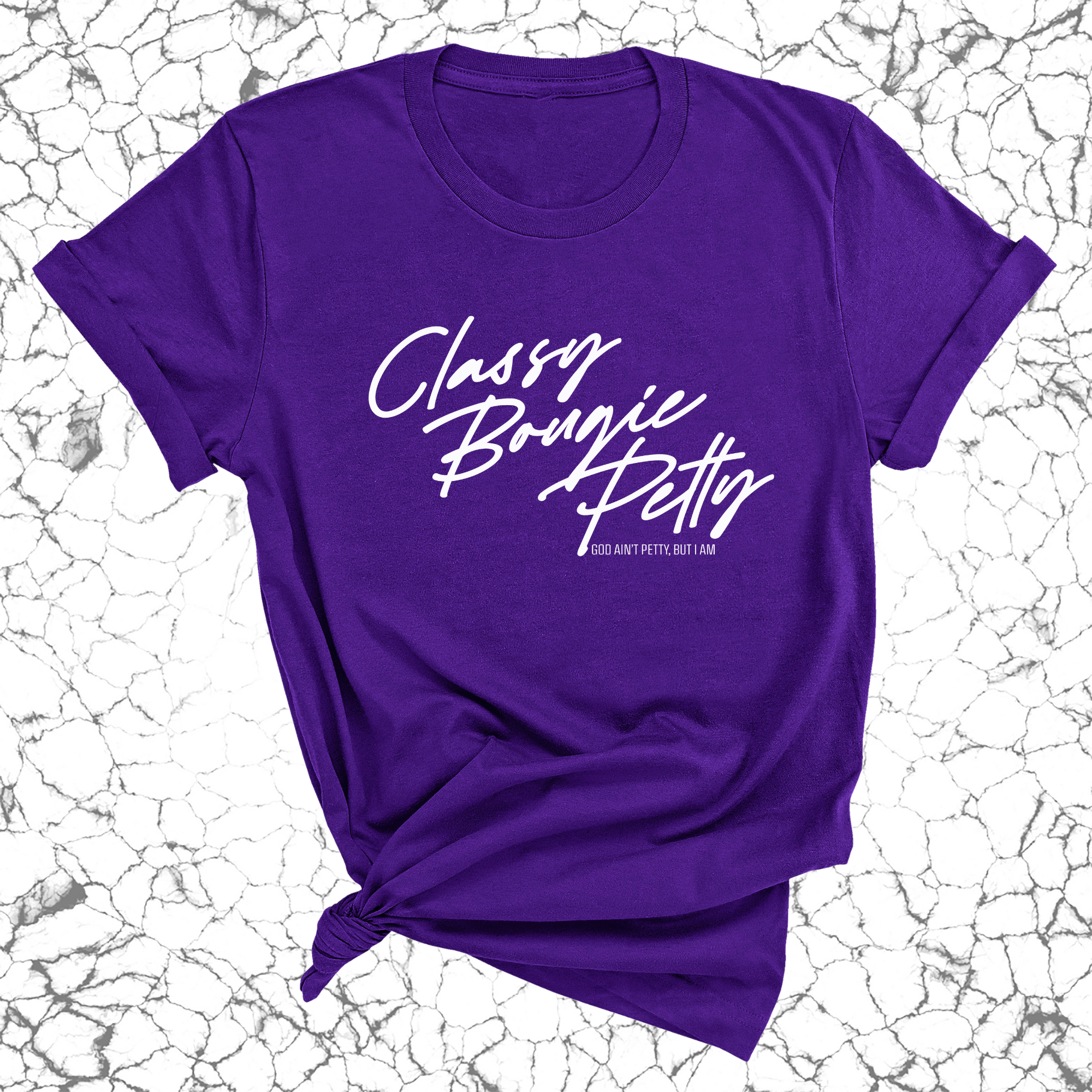 Classy Bougie Petty Unisex Tee-T-Shirt-The Original God Ain't Petty But I Am