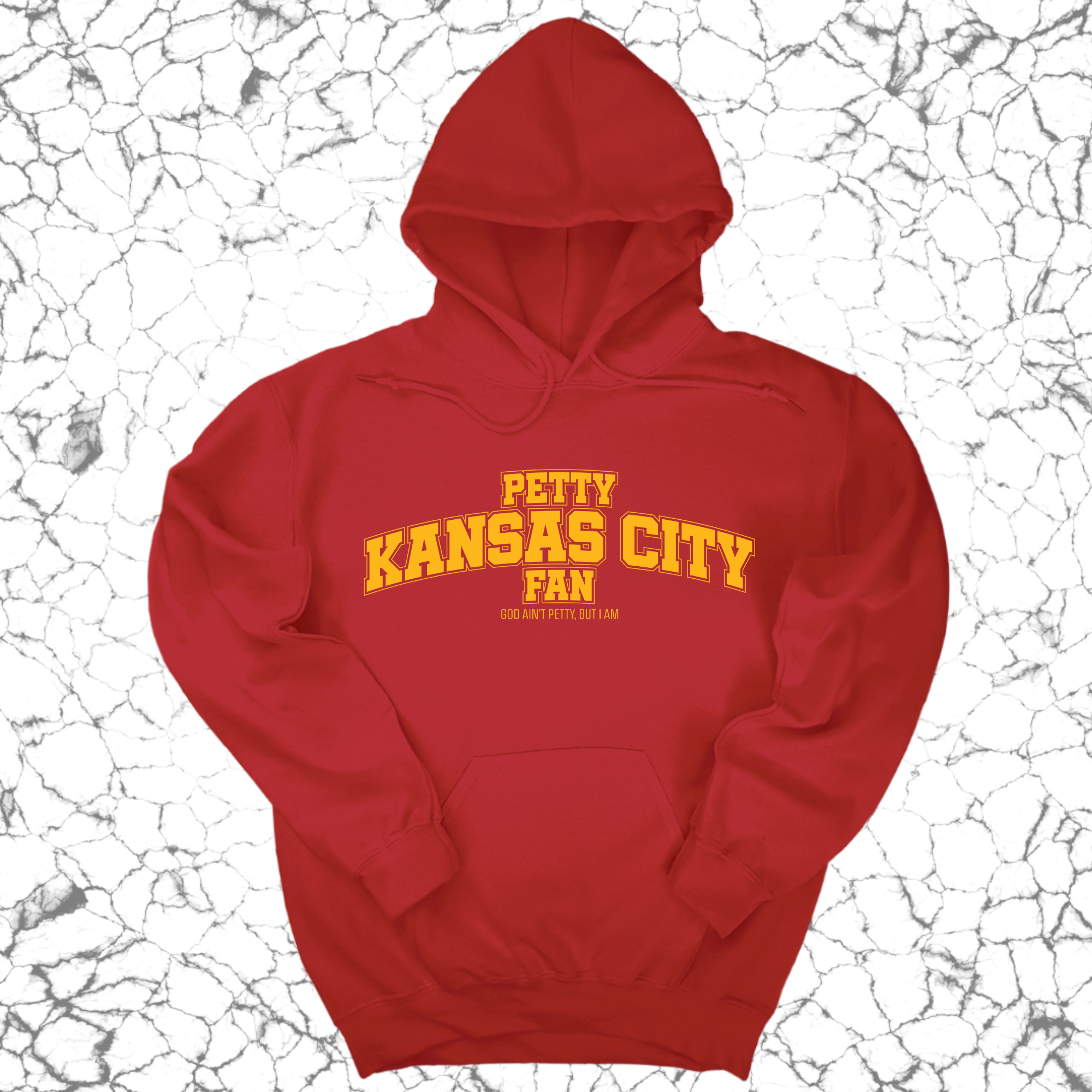 *HOODIE* Petty Kansas City Fan Unisex Hoodie (Red/Gold)-Hoodie-The Original God Ain't Petty But I Am