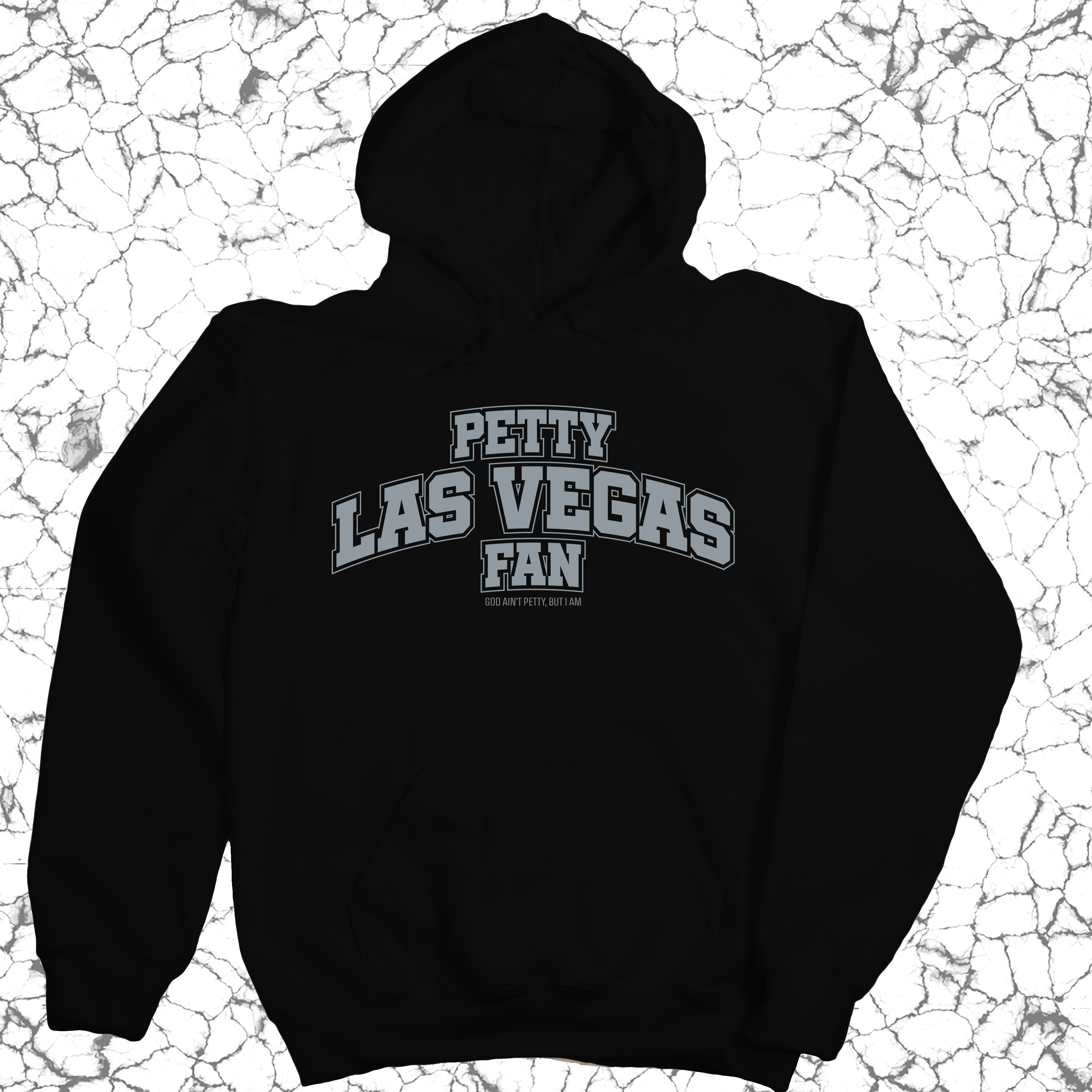 Petty Las Vegas Fan Unisex Hoodie (Black/Silver)-Hoodie-The Original God Ain't Petty But I Am