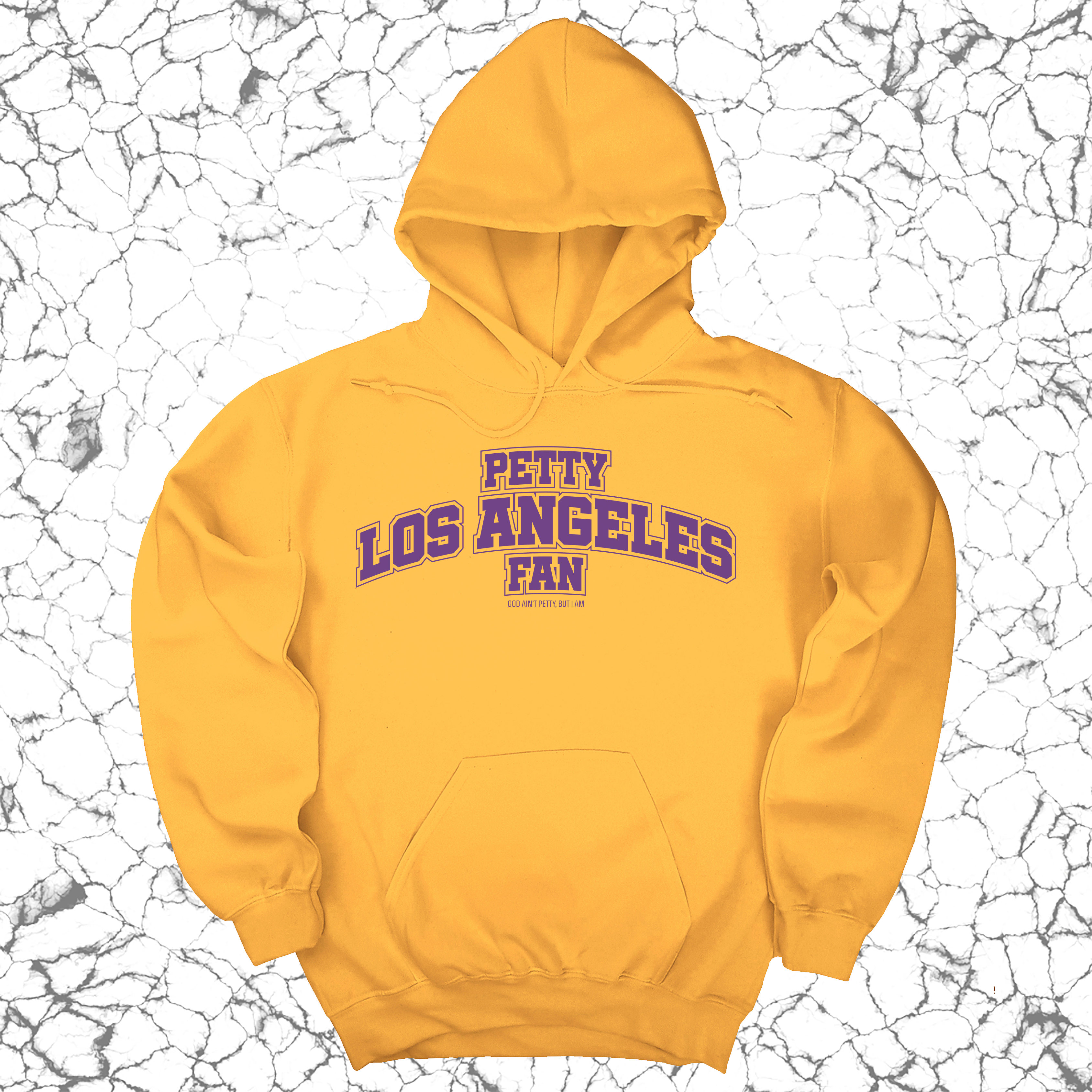 Petty Los Angeles Fan Unisex Hoodie (Gold/Purple)-Hoodie-The Original God Ain't Petty But I Am
