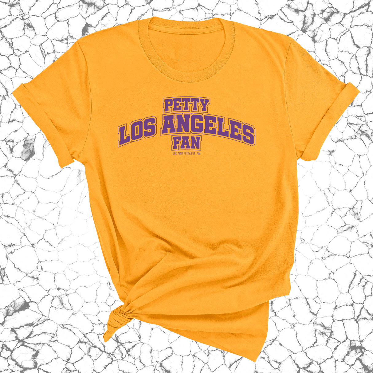 Petty Los Angeles Fan Unisex Tee (Gold/Purple)-T-Shirt-The Original God Ain't Petty But I Am