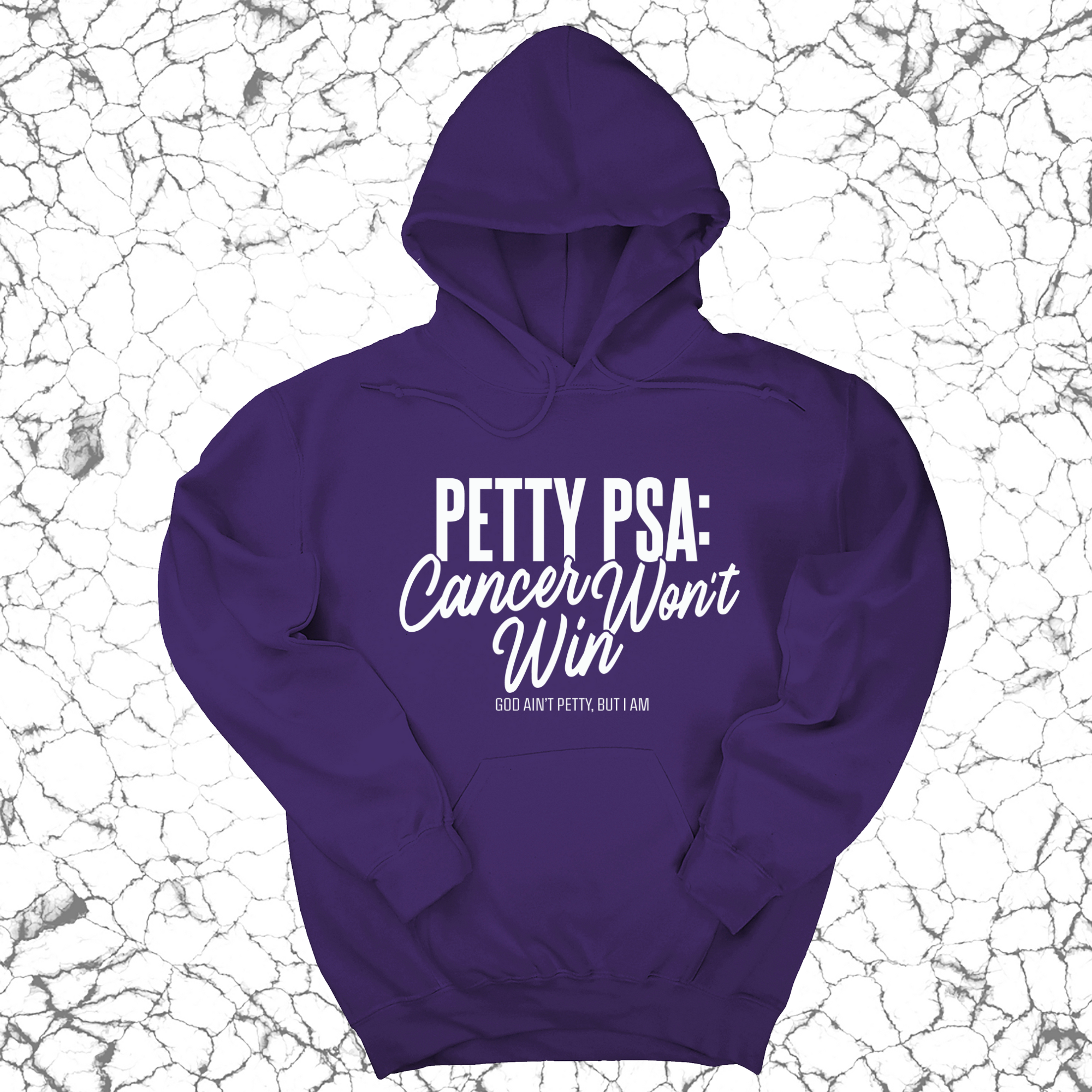 Petty PSA: Cancer Won't Win Unisex Hoodie-Hoodie-The Original God Ain't Petty But I Am