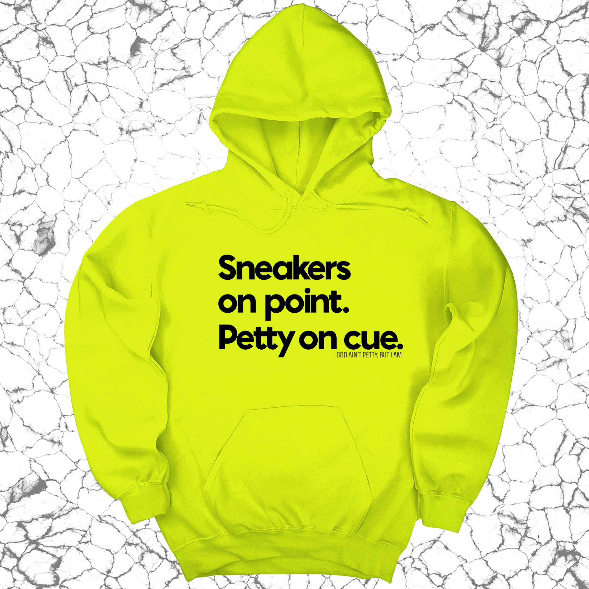 Sneakers on point. Petty On Cue Unisex Hoodie-Hoodie-The Original God Ain't Petty But I Am