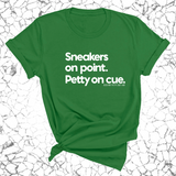 Sneakers on point. Petty On Cue Unisex Tee-T-Shirt-The Original God Ain't Petty But I Am