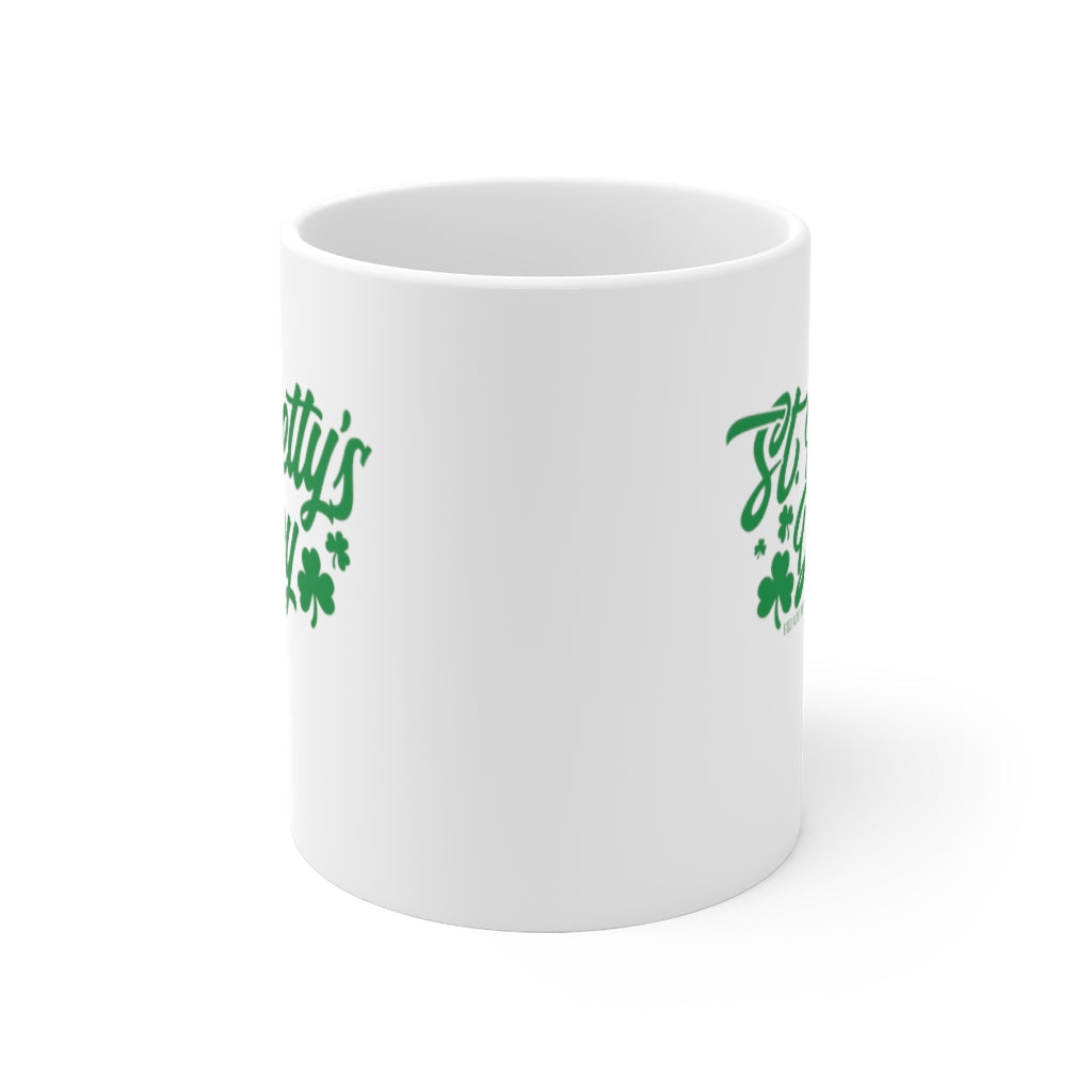 St. Petty's Day Ceramic Mug 11oz (White/Green)-Mug-The Original God Ain't Petty But I Am