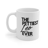 The Pettiest Leo Ever Mug 11oz (White/Black)-Mug-The Original God Ain't Petty But I Am