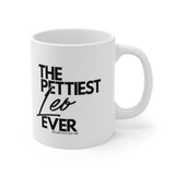 The Pettiest Leo Ever Mug 11oz (White/Black)-Mug-The Original God Ain't Petty But I Am