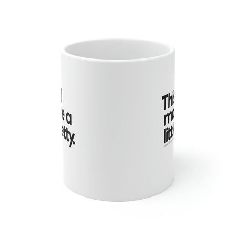 This DJ may be a little petty Mug11oz (White/Black) (God Ain't Petty, but I Am x Wealthy Jev Collab)-Mug-The Original God Ain't Petty But I Am